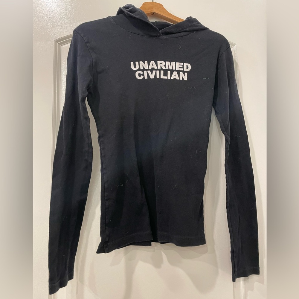Unarmed Civilian hooded long sleeve shirt